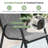 6-Person Rectangular Patio Dining Set With Umbrella & Textilene Stackable Chairs-1069775445