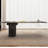 Sintered Stone Top Desk with Power Strip and Acrylic Legs-1899288148