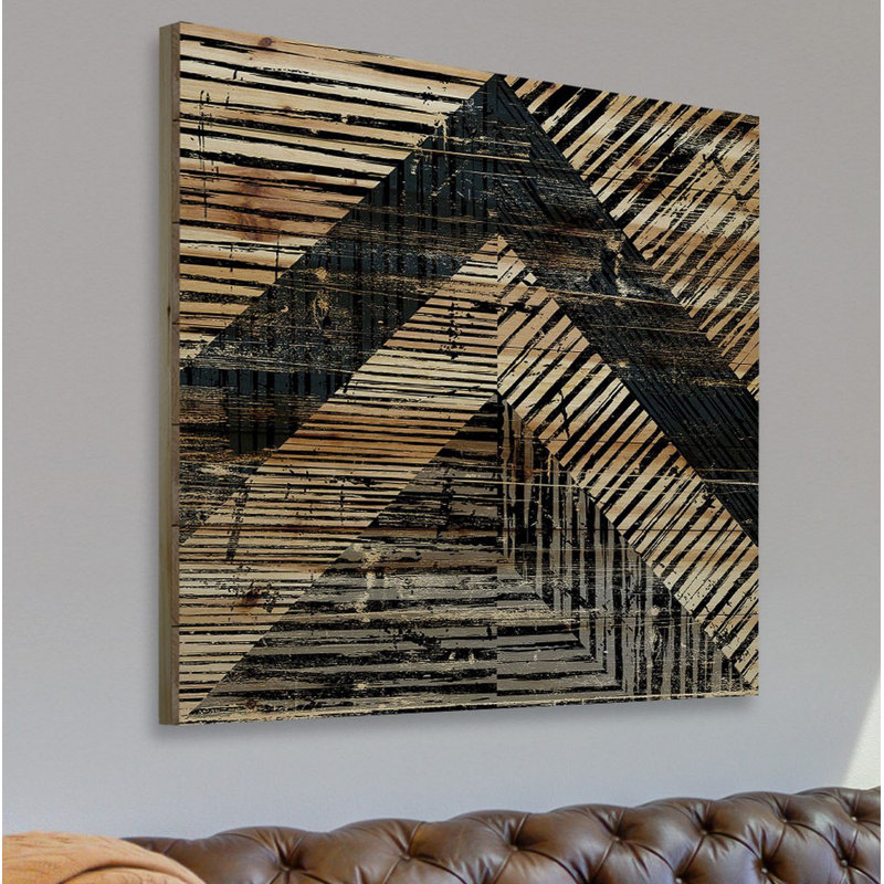 « native mosaic », impression sur bois, 40 po x 40 po