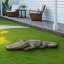 Statue de crocodile en béton de 42 po de long pour décoration de patio et de jardin
