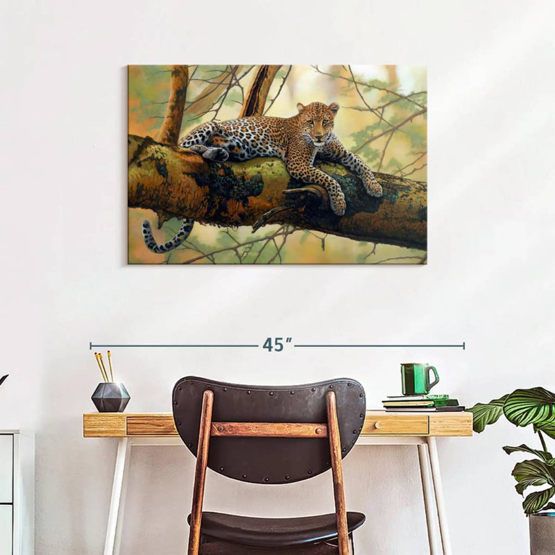 Brampt African Leopard, 24" H x 36" W