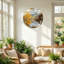 Paysage d'automne, horloge murale décorative moderne en verre 23,6 po-111087275