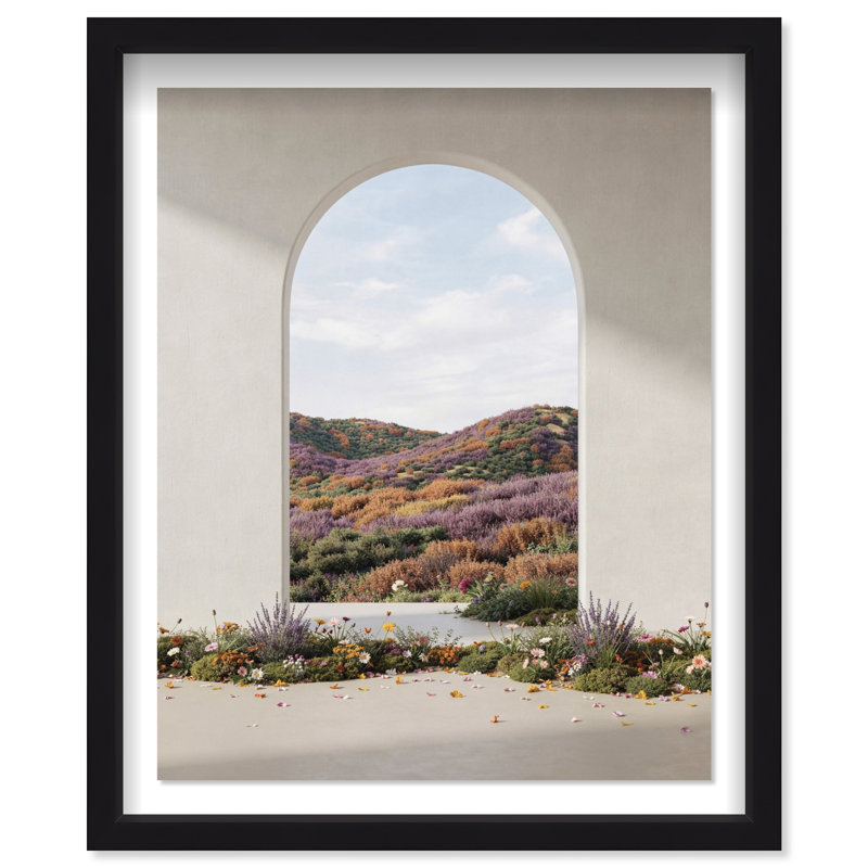 Window to Paradise II Shadowbox Landscape & Nature Print by Oliver Gal, Black Frame, 16 x 20, 25.5"H x 31.5"W