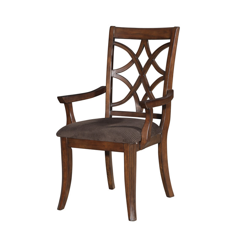 Arri Cross Back Chair in Brown and Dark Walnut (Set of 2)