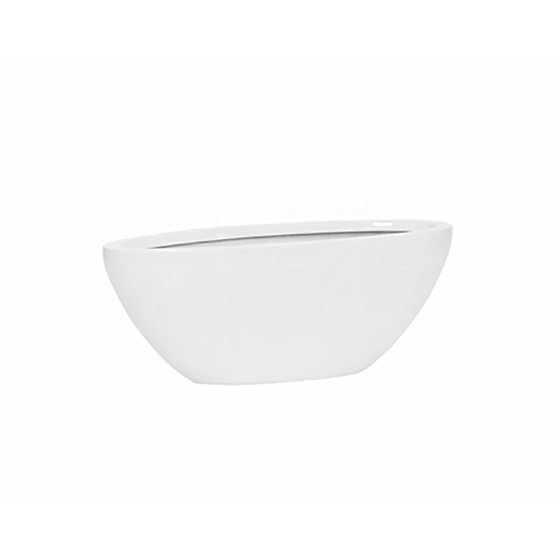 Pot à fleur Marling Fiberstone, Blanc, H 5 po x l 13 po x P 6 po