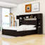 Lit plateforme 4 tiroirs en bois avec armoire-98752981