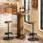 Round Bar Table Set, Farmhouse  Home Bar with 2 barstools