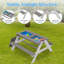 Table de pique-nique en bois 3 en 1 pour enfants avec parasol, sable et mer convertible, gris ASTM et CPSIA