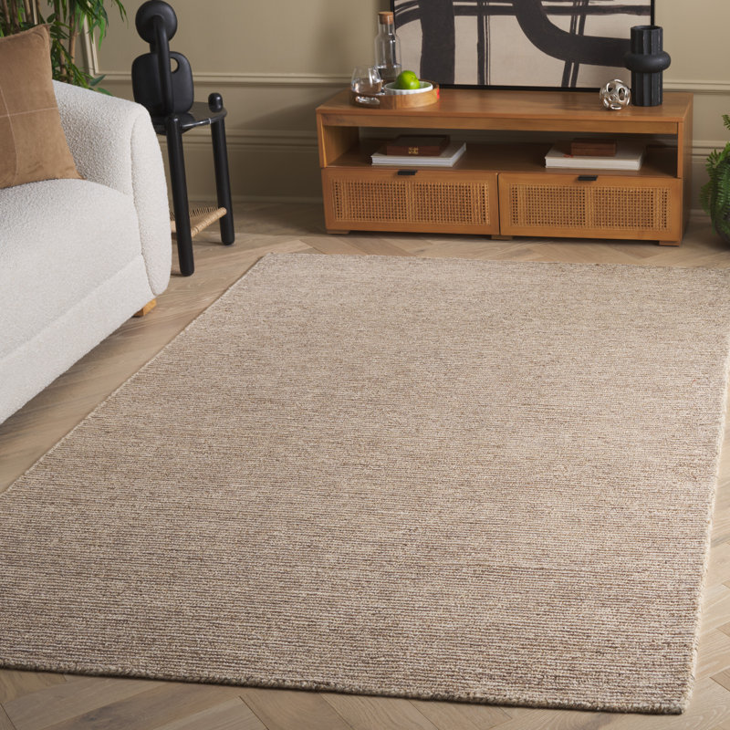 Otar Hand Tufted Wool And Jute Pile Rug, Rectangle 5' x 8'