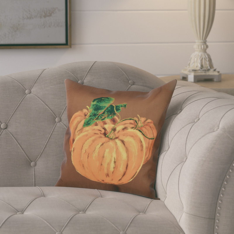 Reversible Throw Pillow, Brown, 20" H x 20" W