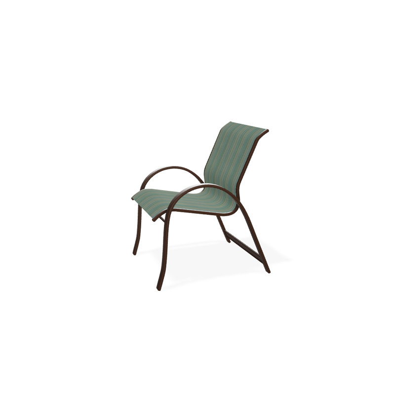 Aruba Stacking Patio Dining Armchair, Kona