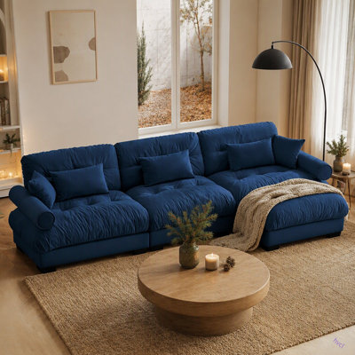 Canapé modulaire en velours surdimensionné Comfort