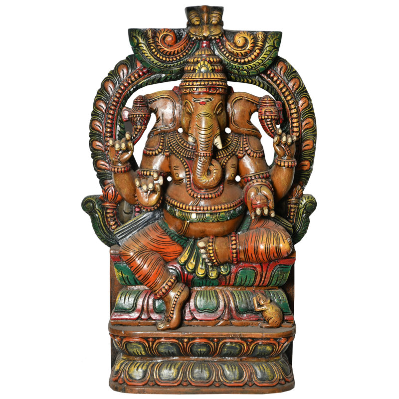 Ganesha couronné de Kirtimukha (grande taille)