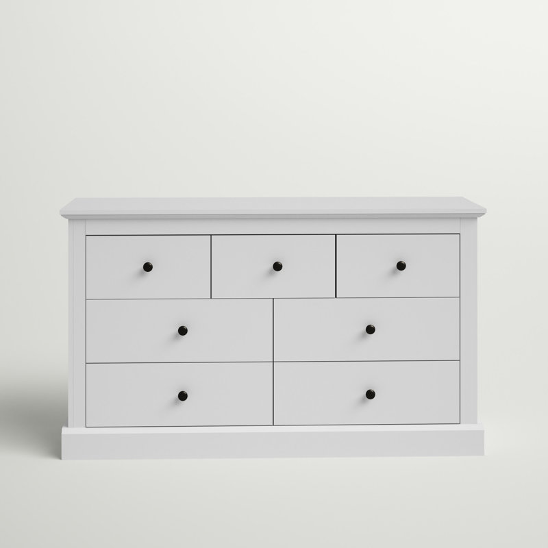 Barbee 55'' W 7 - Drawer Dresser, Crisp White