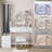 Full Body Mirror Cabinet With LED Vanity Table And Cushioned Stool, 17/-552420625