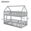 Lits simples superposés durables au-dessus de lits simples, structure en bois pour salle familiale ludique