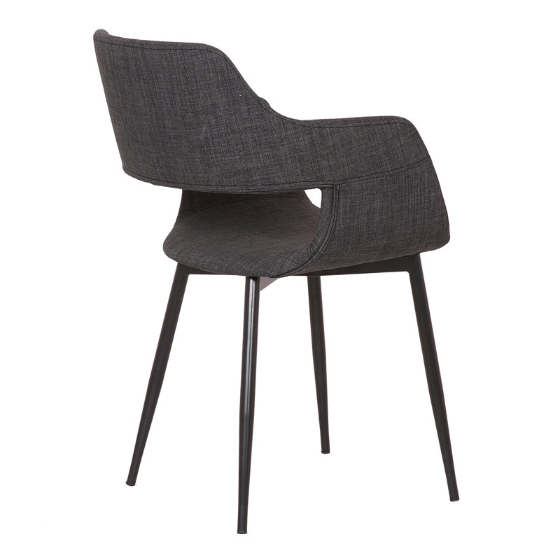 45.72cm H Polyester Blend Upholstered Armchair in Grey, Charcoal