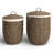 Seagrass Handmade Decorative and Functional Storage Basket with Liner and Matching Tops-2146496987