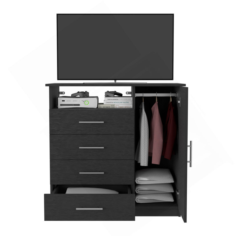 Commode Beaufort, chambre à coucher, noir