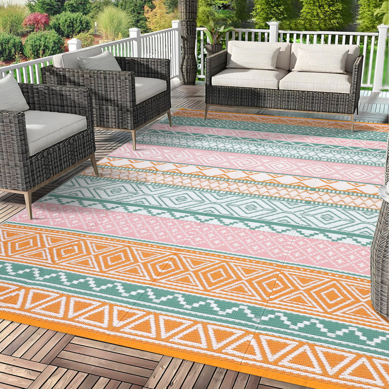 Outdoor Rug 10 x 20 ft Waterproof for Patios Clearance, Reversible Outdoor Plastic Straw Camping Rug Carpet, Large Rugs Mats for RV, Camper, Deck, Balcony, Beach, Picnic, UV Resistant Area Rug