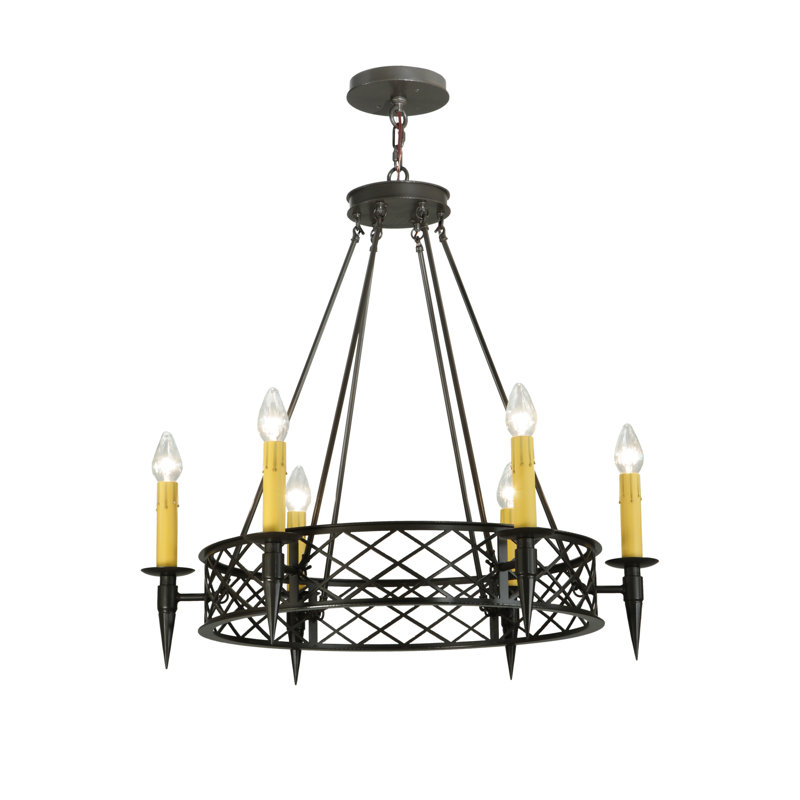 Greenbriar Oak 6 - Light Chandelier