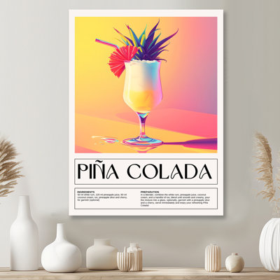 Puerto Rico Pina Colada Cocktail I - Cocktails Wall Art Living Room