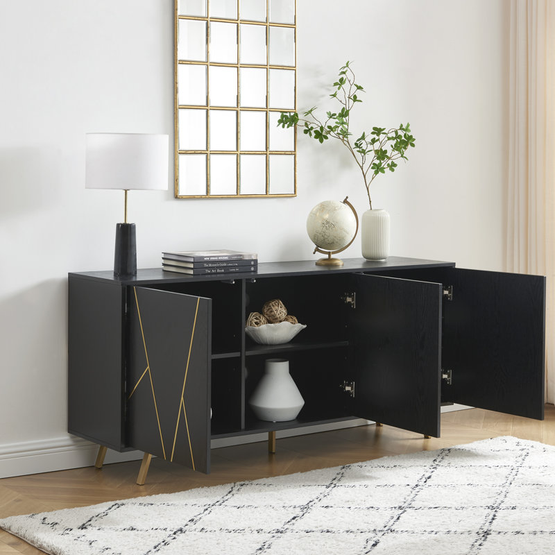 Buffet de 63 po de largeur Jaagruti, Noir