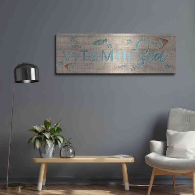 Beachcrest Home ™ «Vitamin Sea» par Yass Naffas Designs, art mural en métal