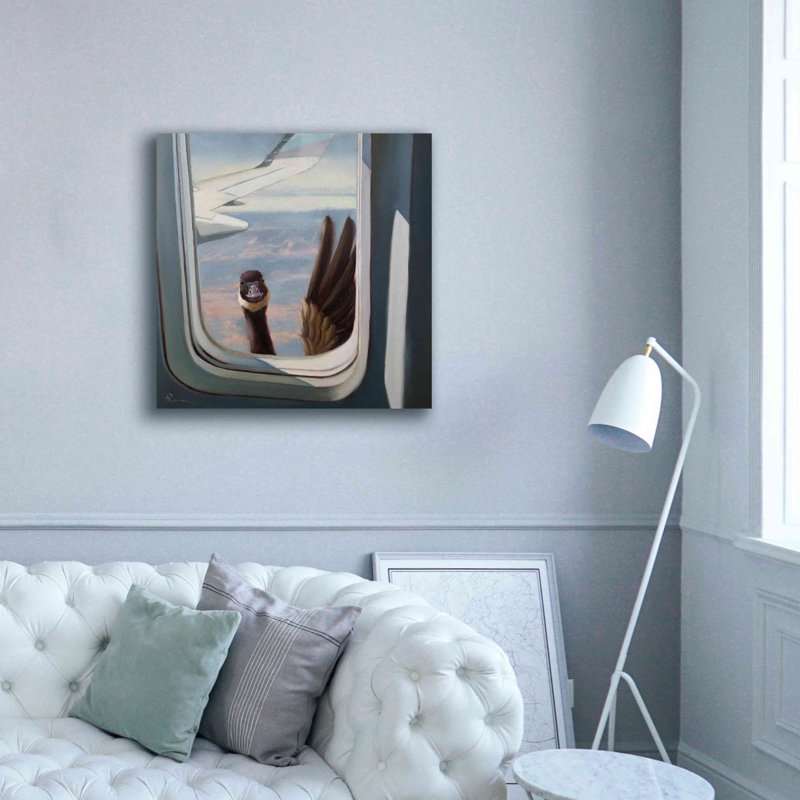"Amical Skies" par Lucia Heffernan, H 37 po x l 37 po x P 1,5 po