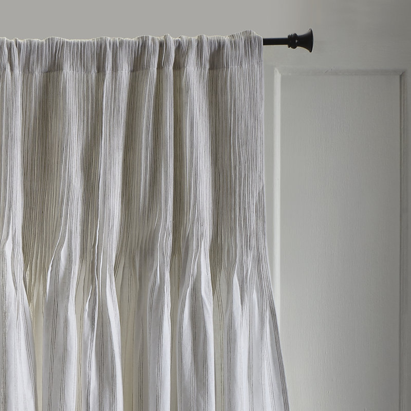 Semi Sheer 100% Linen Curtain, 50" W x 96" L