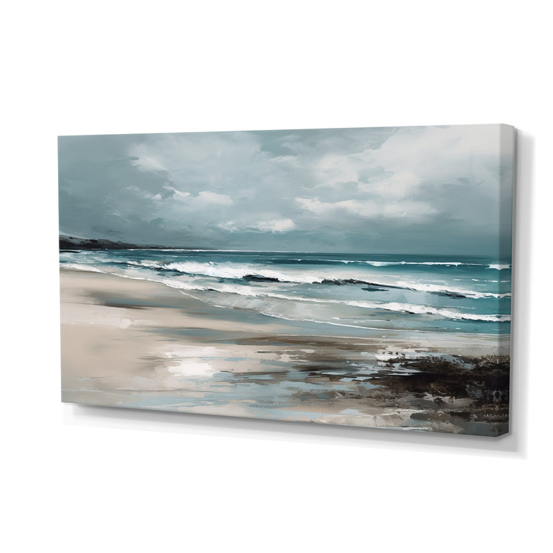 «Coastal Waves III - Modern Beach», art mural