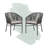 Outdoor Stacking Dining Armchair with Cushions