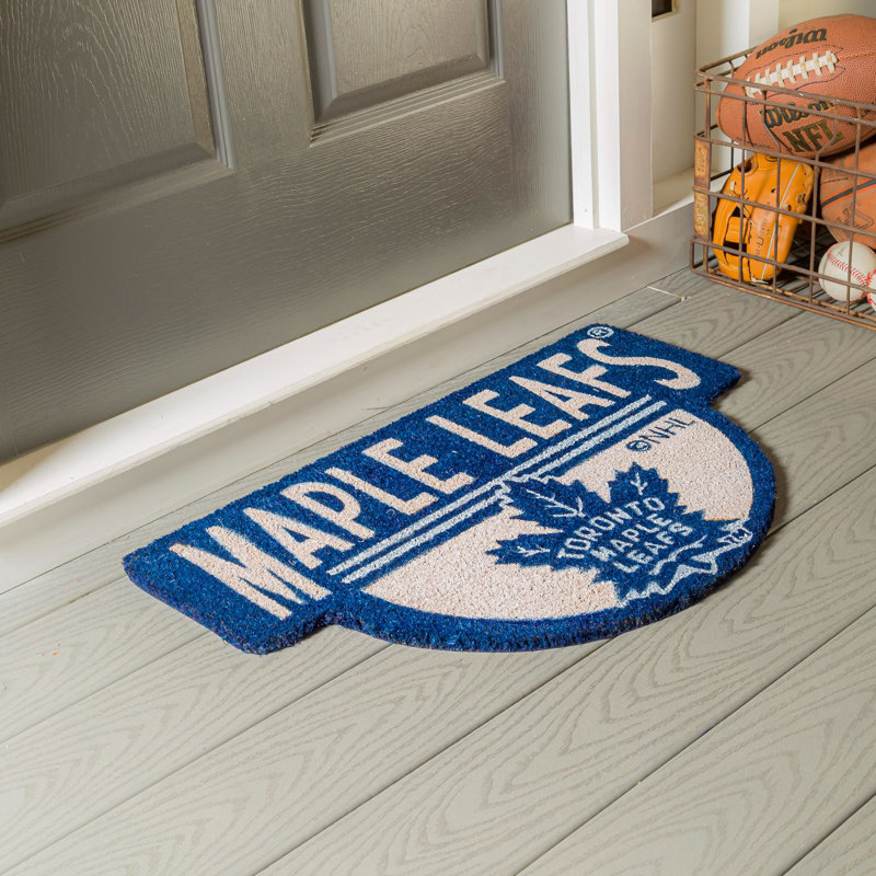 NFL Shaped Coir Outdoor Welcome Mat, Maple Leafs