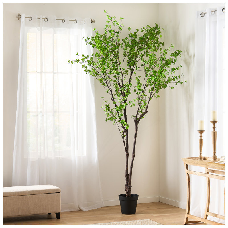ARTIFICIAL DISC LEAF TREE, 118" H x 78.5" W x 71" D