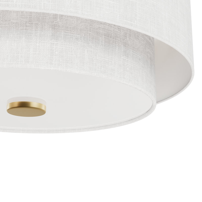Plafonnier encastré 2 lumières Hunter Brookside, Doré, Blanc
