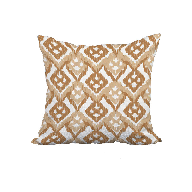 Happy Hippy Ikat Reversible Throw Pillow, Taupe, 20" x 20"