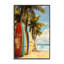 Planche de surf alignée avec des palmiers, giclée encadrée, design par LSR Design Studio-119201339-119201338