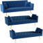 Canapé-lit en velours convertible avec 2 coussins-123368488