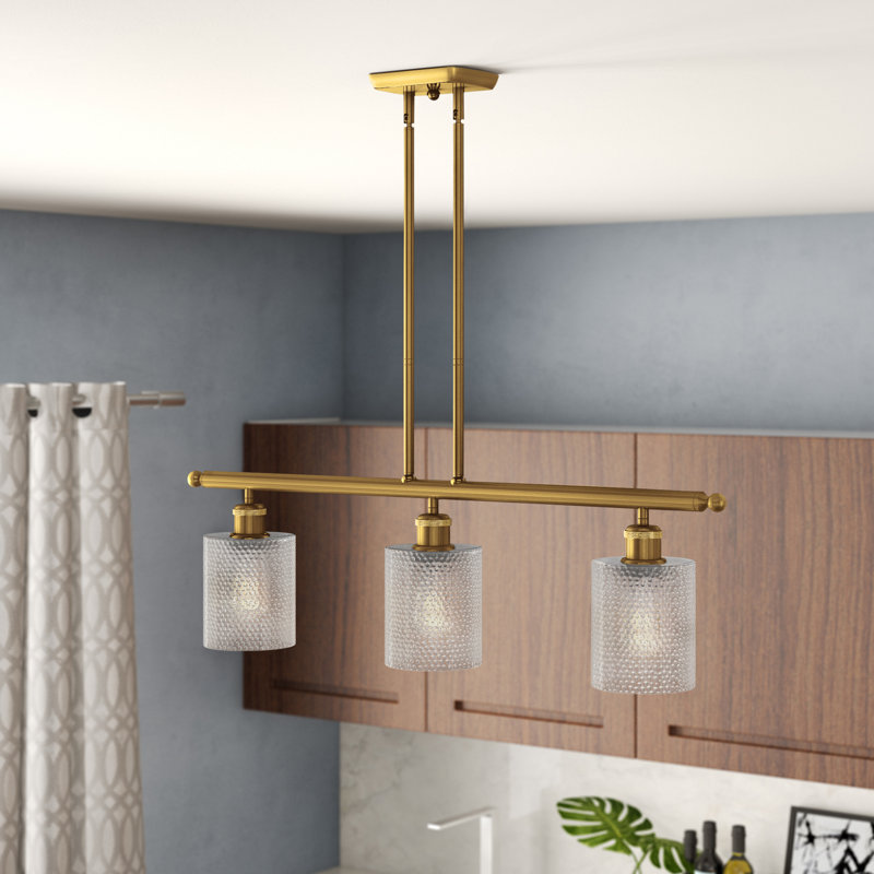 Leilani 3 - Light Kitchen Island Pendant, Satin Gold