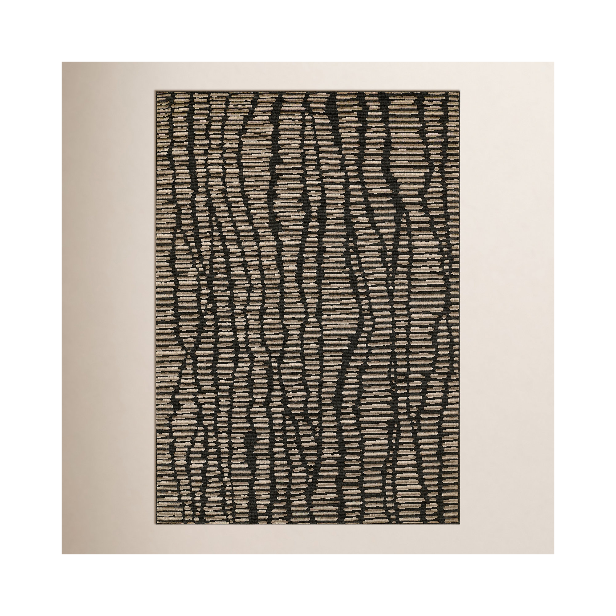 Jaymeir Brown Indoor/Outdoor Rug, Rectangle 6'7" x 9'6"