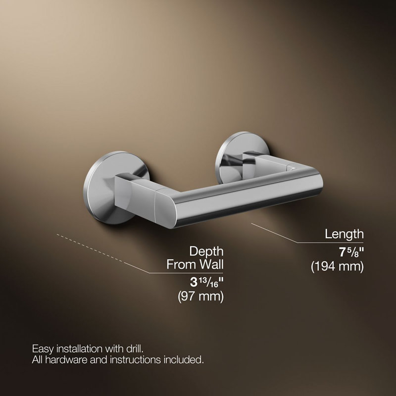 Components™ Pivoting Toilet Tissue Holder, Polished Chrome
