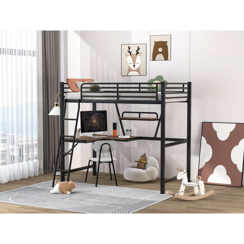 Lit mezzanine double Rhodes Kids, Noir, Simple