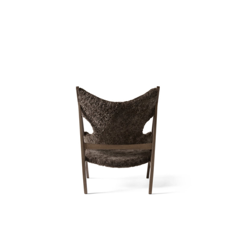 Knitting Lounge Chair, Sheepskin Root, Dark Staind Oak