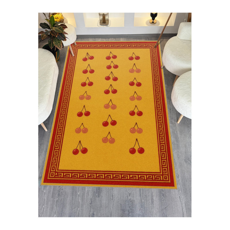 Tapis tissé orange Mosso, 2 pi 6 po x 4 pi 11 po