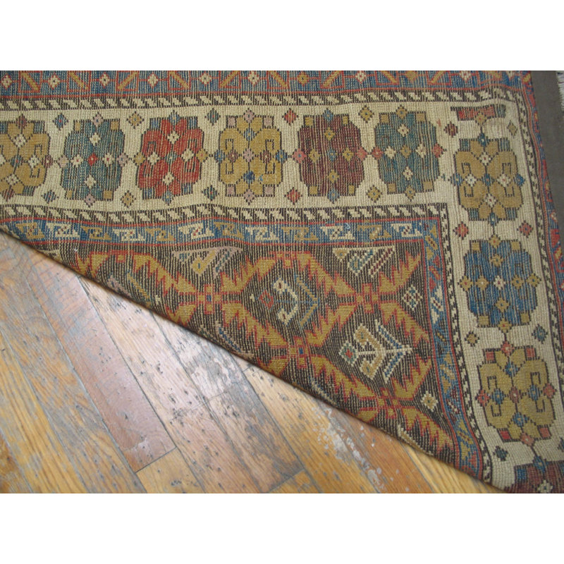 Antique Caucasian Karabagh Small Scatter Size Wool Rug