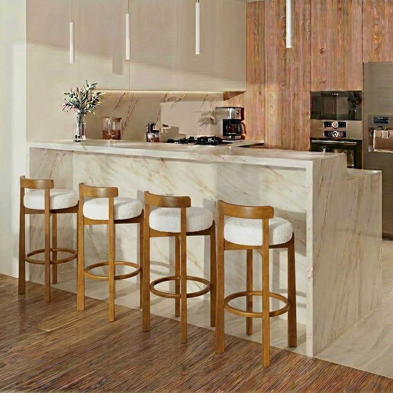 Ensemble de 4 tabourets de bar Snowdrift, White