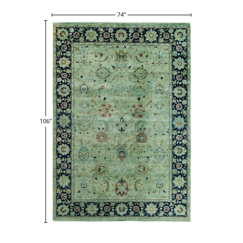 Tapis vert surteint de conception unique 6 pi 2 po x 8 pi 10 po