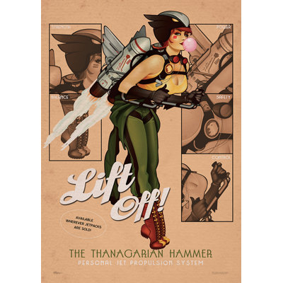 DC Comics Justice League 'Bombshell Hawk Girl' MightyPrint Wall Decor