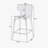 Counter Height Upholstered Bar Stools with Wing back and Metal Footrest
