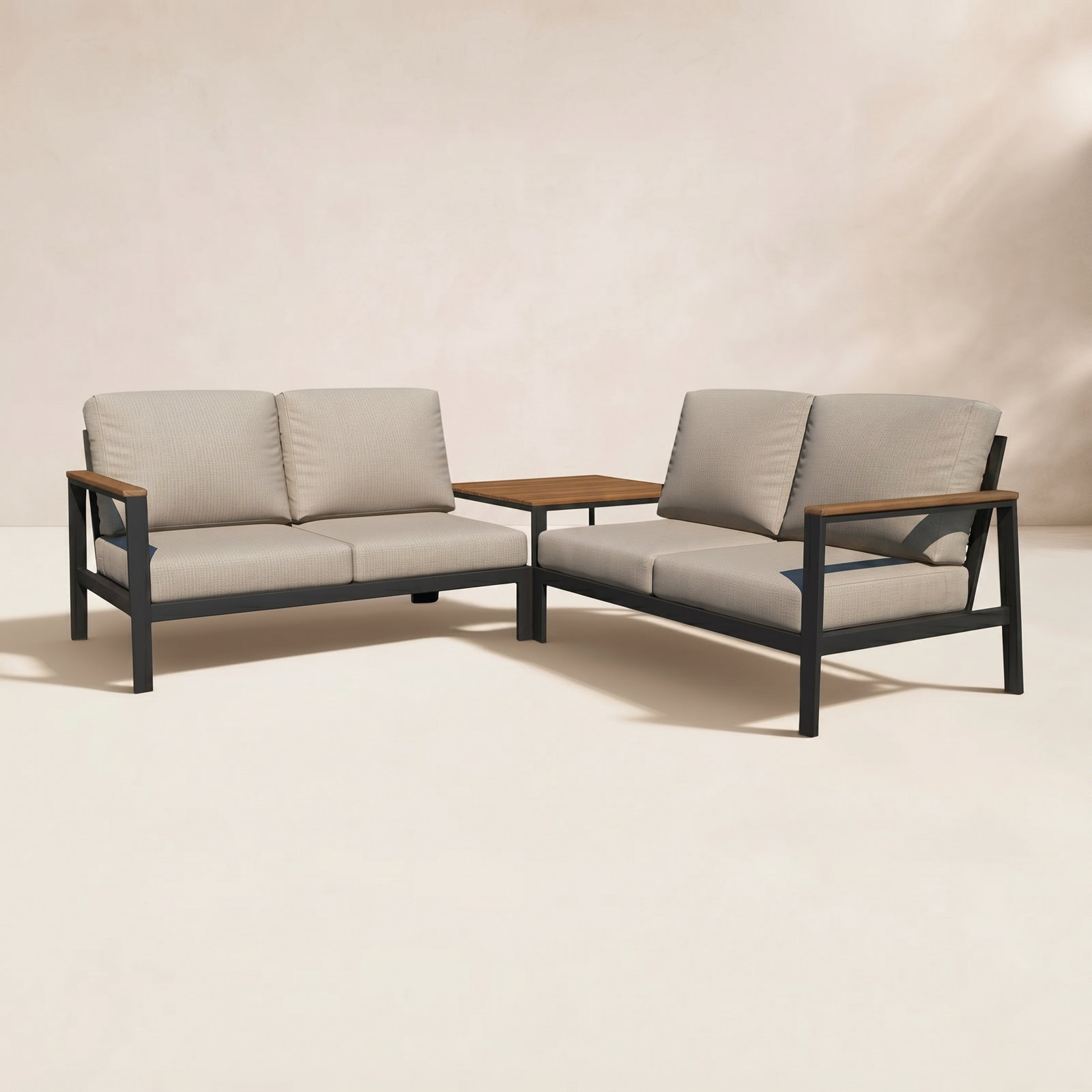 4-Person Patio Seating Group, Cast Silver Sunbrella®